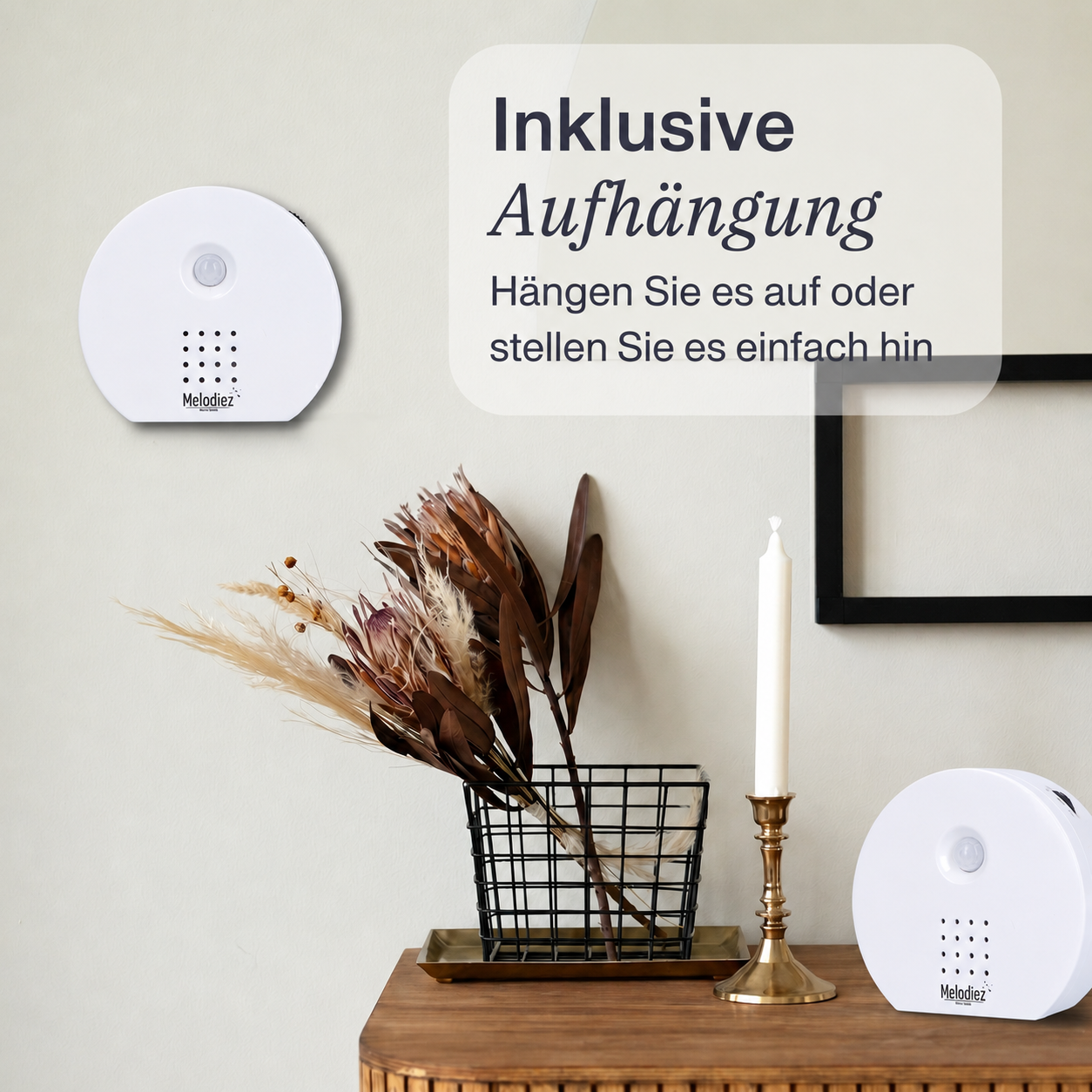 Melodiez Nature Box Weiß: Aufhängen oder hinstellen