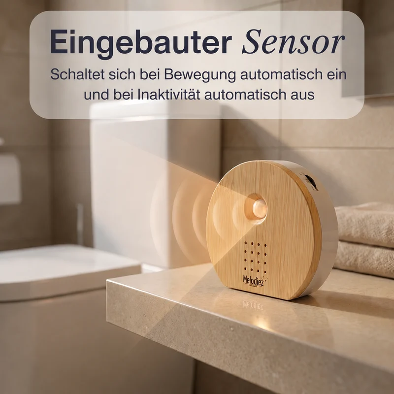 Melodiez Nature Box Helles Holz: Bewegungssensor in Aktion