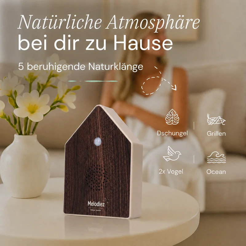 Melodiez Nature Box Dark Walnut: Verfügbare Naturgeräusche