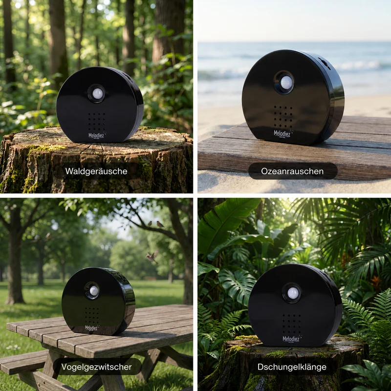 Melodiez Nature Box Schwarz: Verfügbare Naturgeräusche